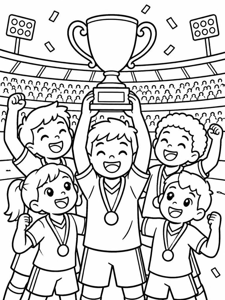 Free printable soccer coloring page for kids 2